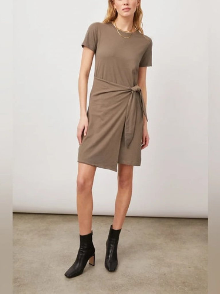 Rails Edie Canteen Side Knot Dress Size M Cotton Resort Travel Lounge Relaxed